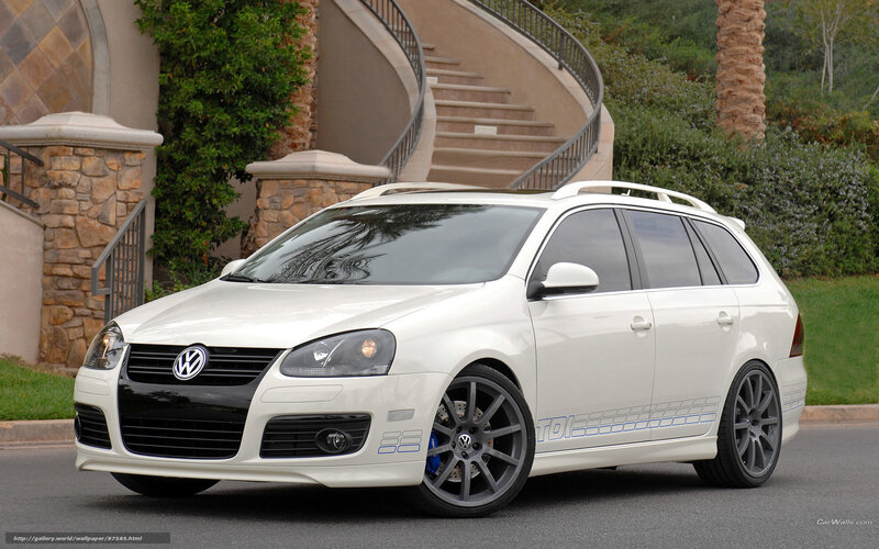 White Volkswagen Station Wagon — Calm, Afternoon