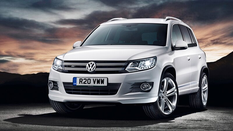 White Volkswagen Tiguan SUV