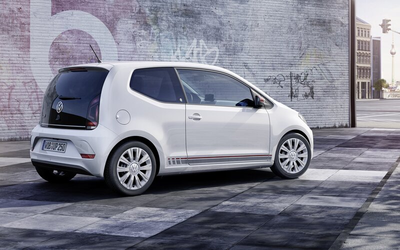 White Volkswagen Up Car — Urban