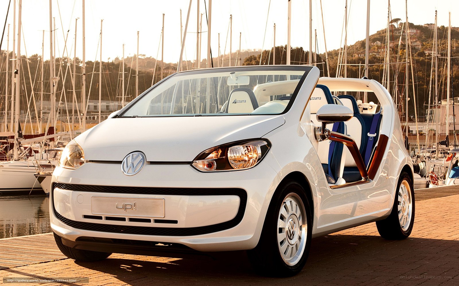 White Volkswagen Up! convertible