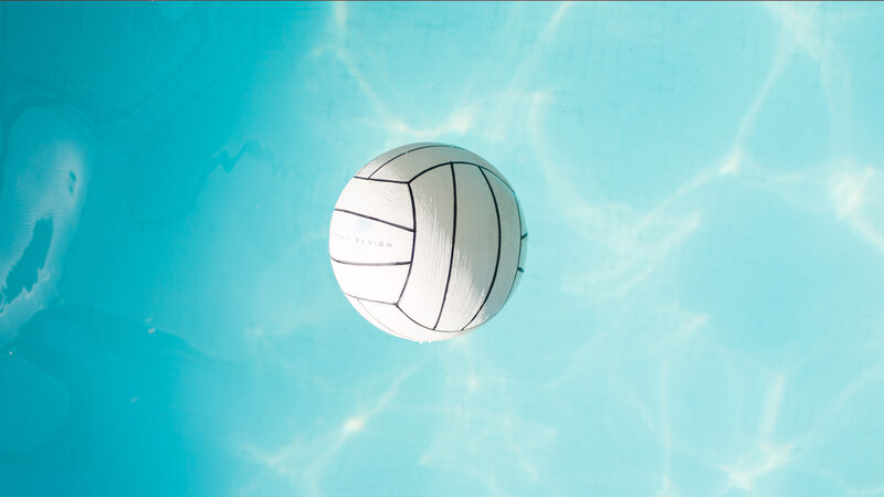 White Volleyball in Water