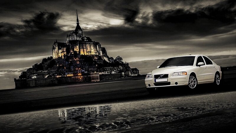 White Volvo Car