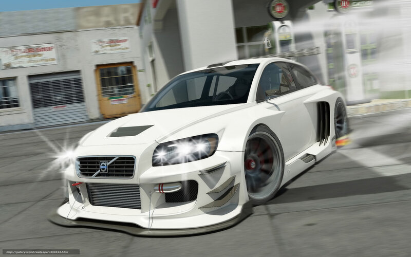 white volvo race car
