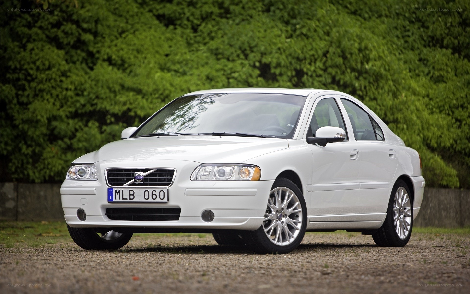 white volvo sedan car
