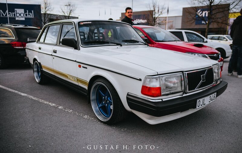 White Volvo Sedan
