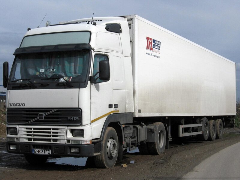 White Volvo Semi-truck