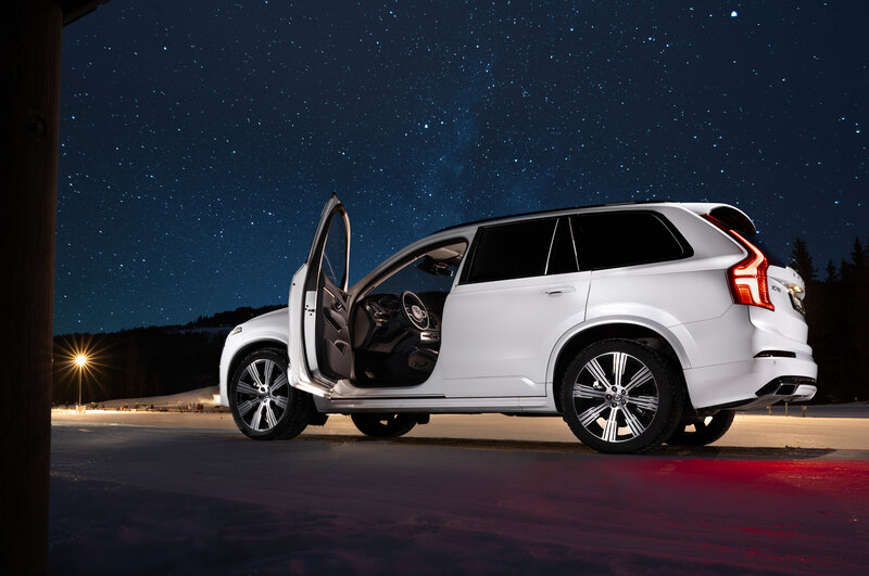 White Volvo Suv — Dramatic