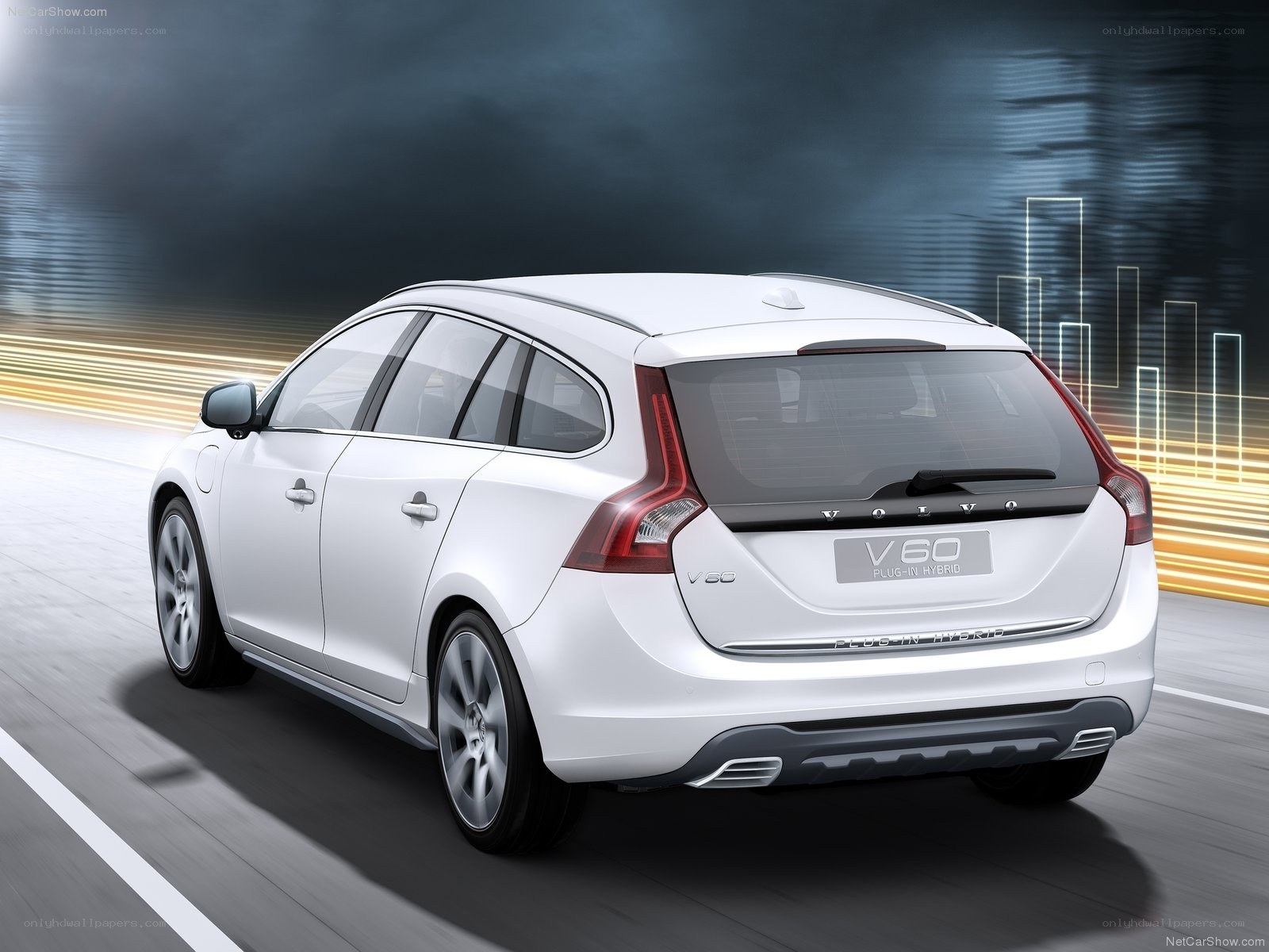White Volvo V60 Plug-in Hybrid