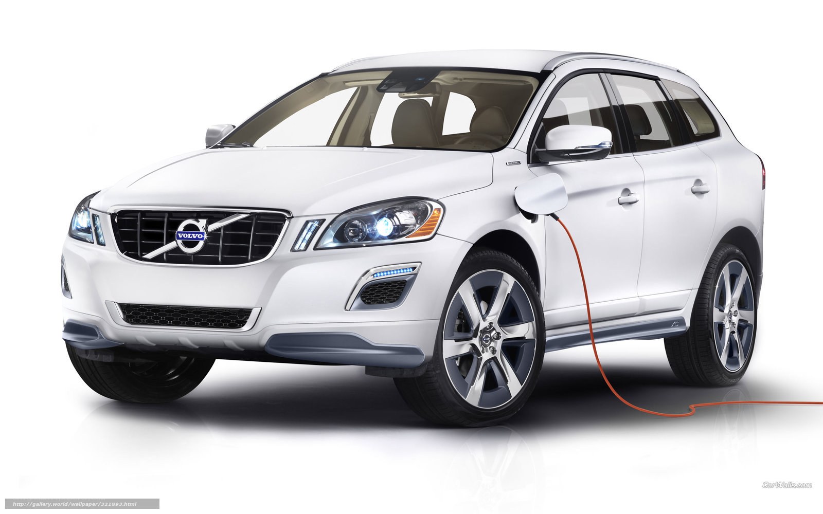 White Volvo XC60 charging