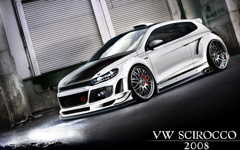 White VW Scirocco car