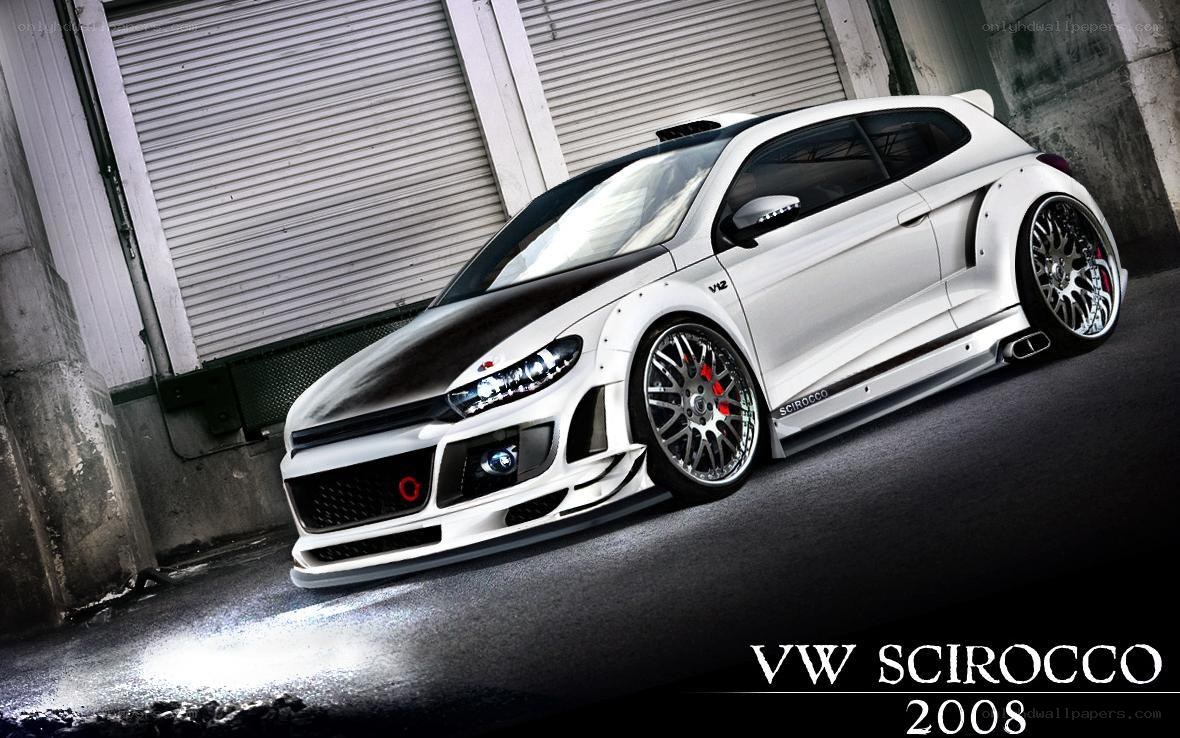 White VW Scirocco car