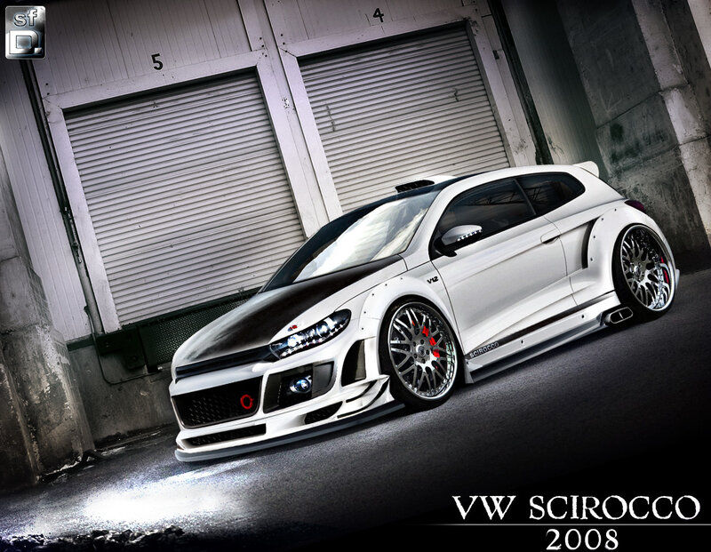 White VW Scirocco car