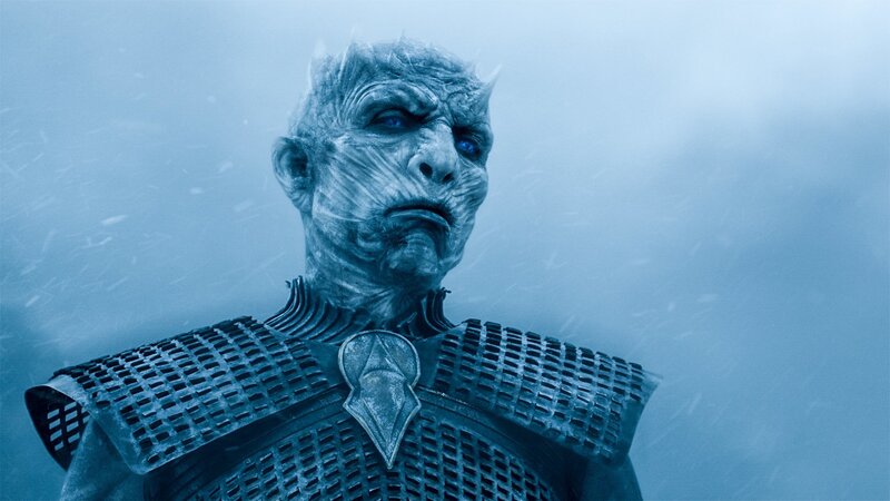 White Walker Character — Blue, Cold, Dramatic