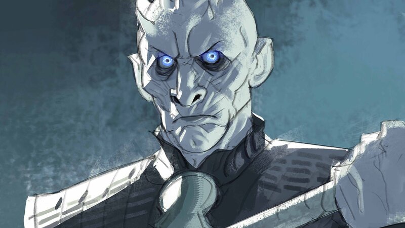 White Walker Character — Gray, Dramatic