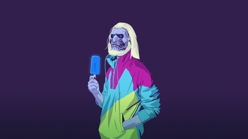 White Walker Holding Ice Pop