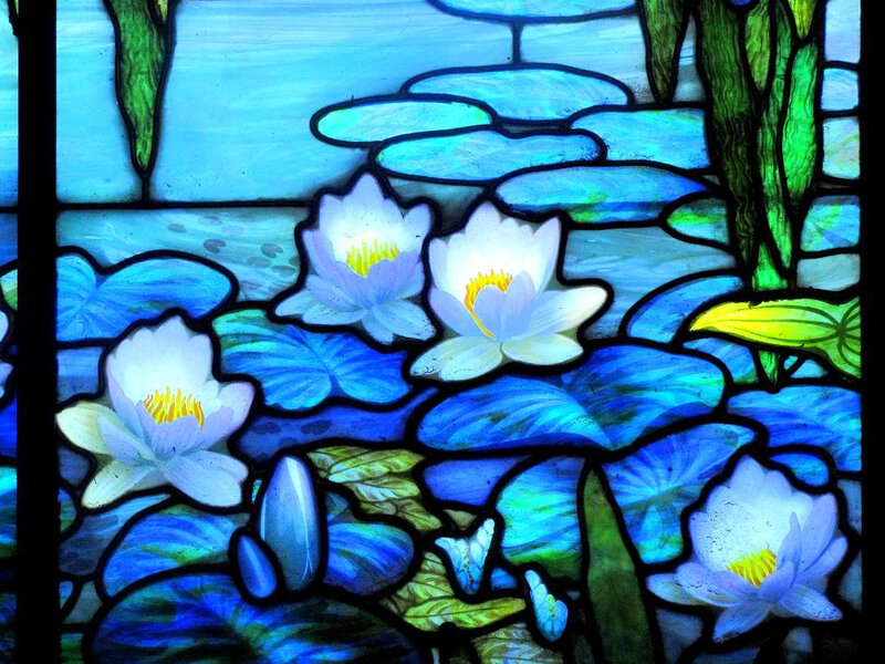 White Water Lilies — Blue, Serene