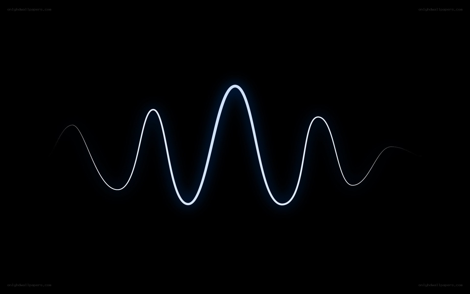 white wave line on black