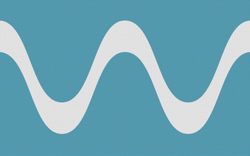 white wave on blue background