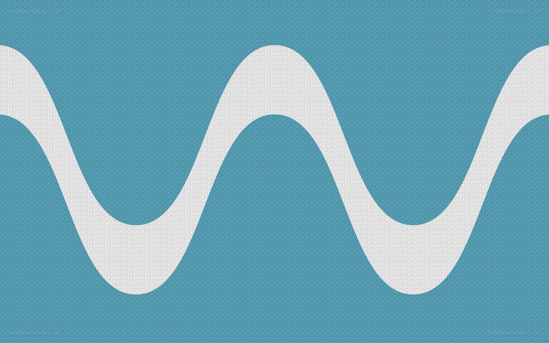 white wave on blue background