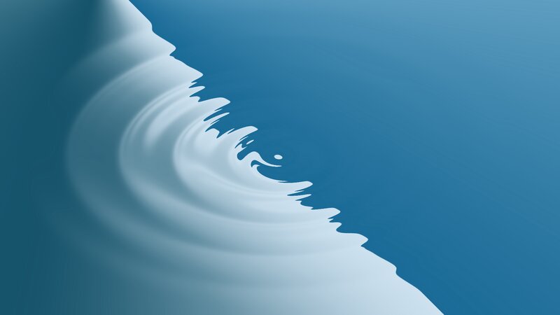 White Wave on Blue