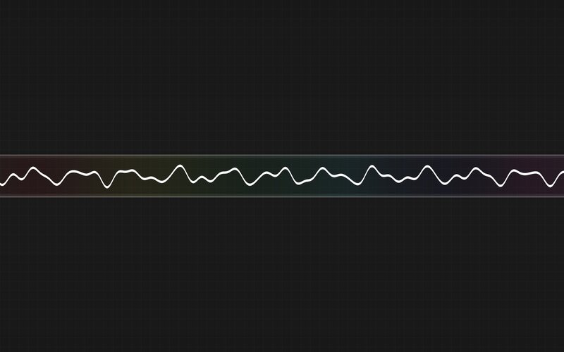 white wave on dark grid