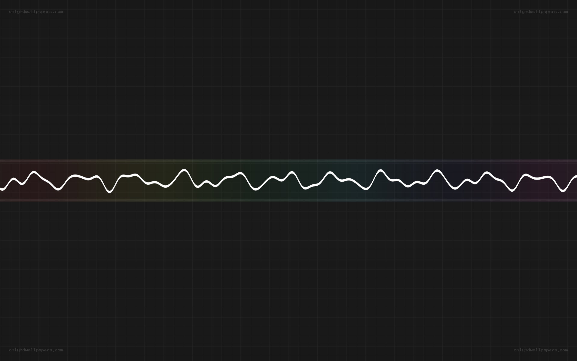 white wave on dark grid
