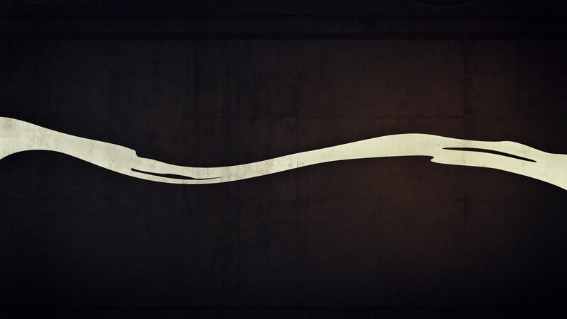 White Wave on Dark Wall — Black