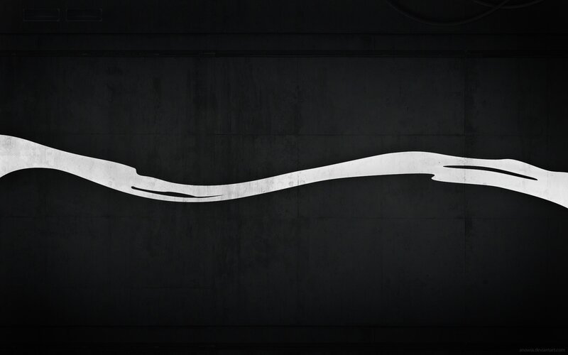 white wave on dark wall