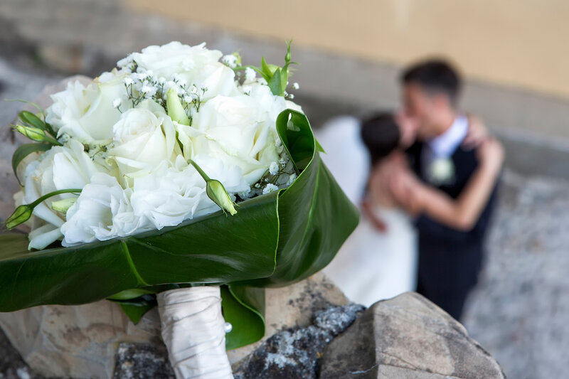 White Wedding Bouquet — Romantic
