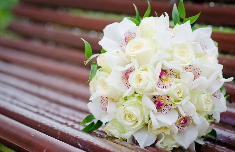 White Wedding Bouquet — Serene, Photograph, Flowers