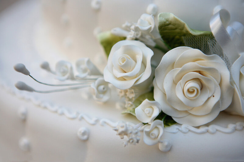 White Wedding Cake Decoration