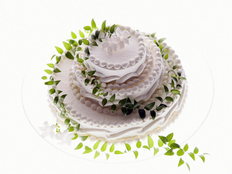 White Wedding Cake — Serene, Photograph