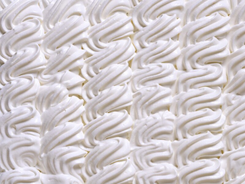 white whipped cream texture