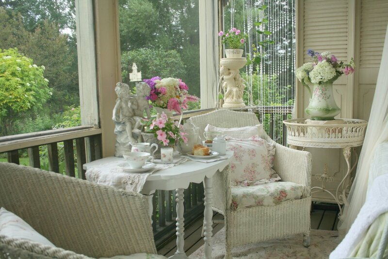 White Wicker Porch Furniture — Serene, Summer