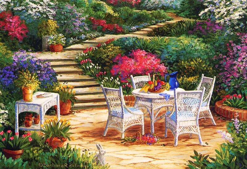 White Wicker Table Set