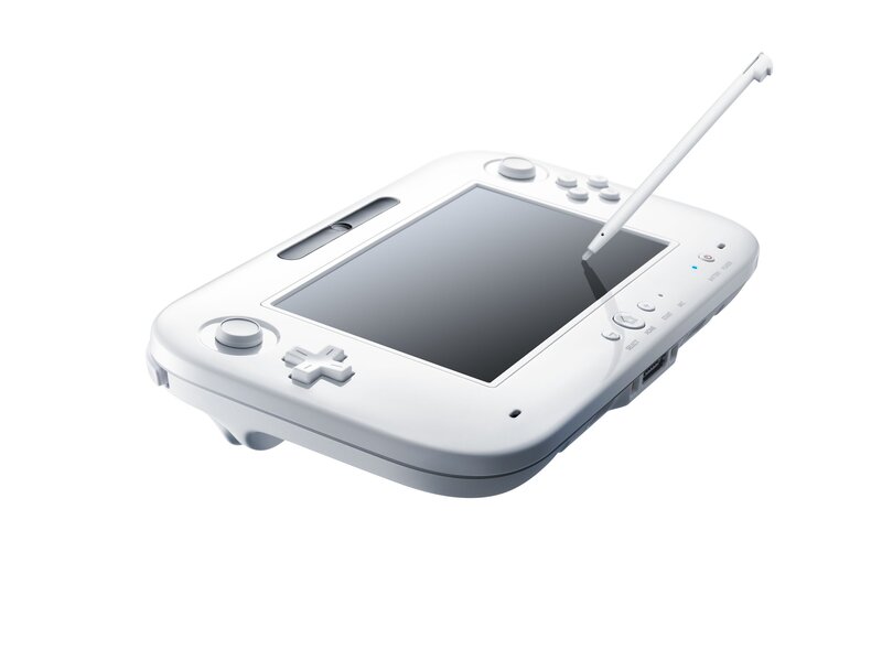 white wii u gamepad