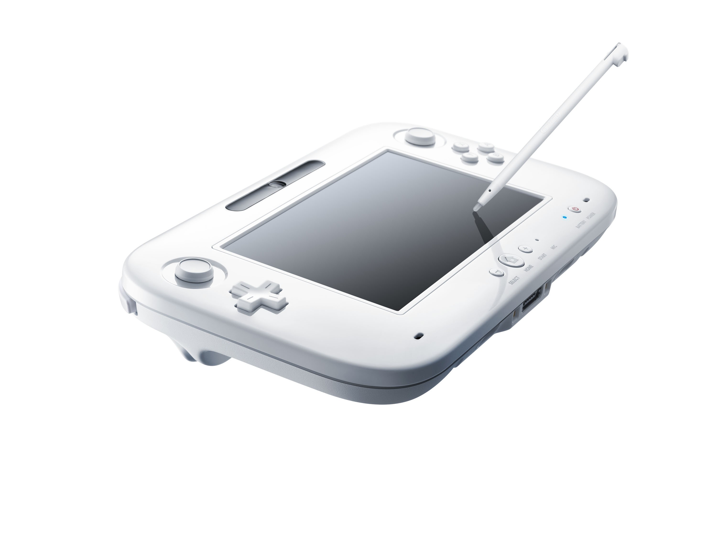 white wii u gamepad