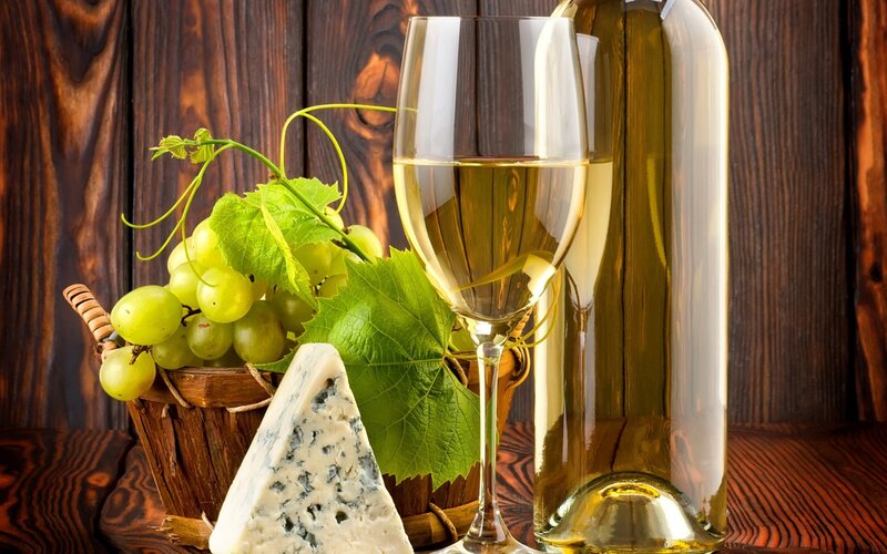 White Wine and Cheese — Brown, Rustic