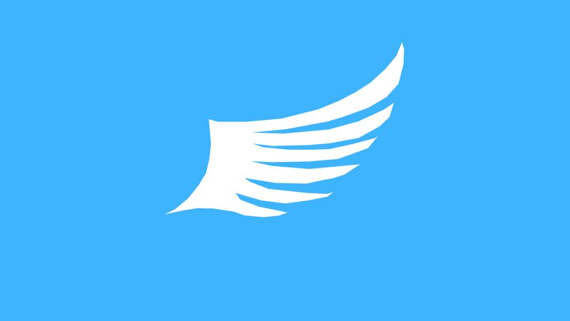 White Wing on Blue