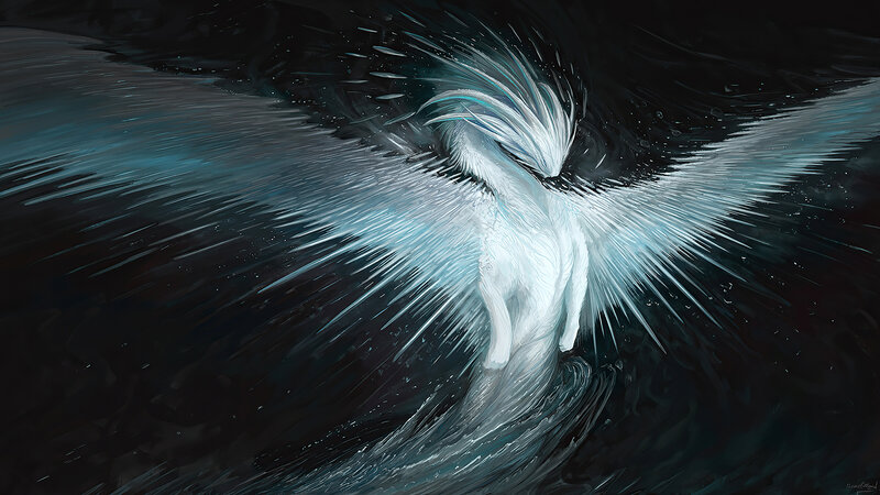 White Winged Creature — Dramatic