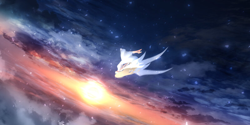 White-winged Figure Flying