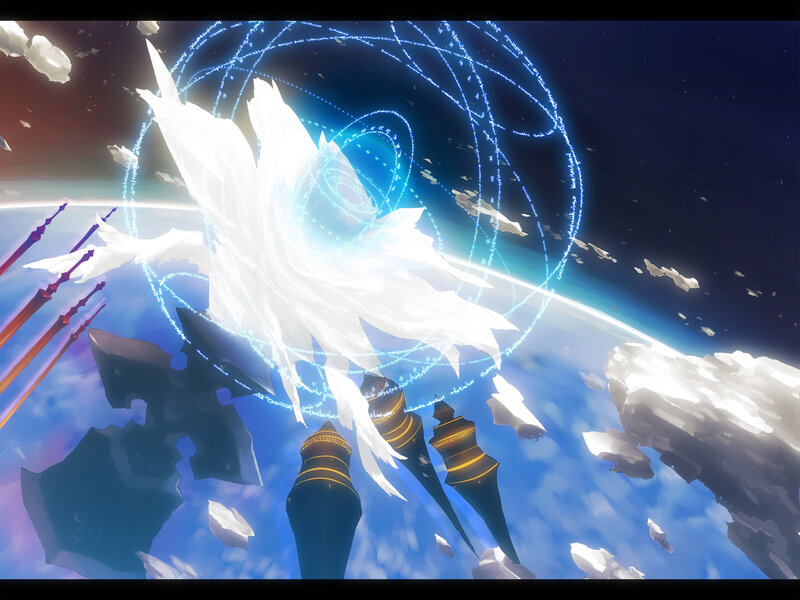 White-winged Figure in Space