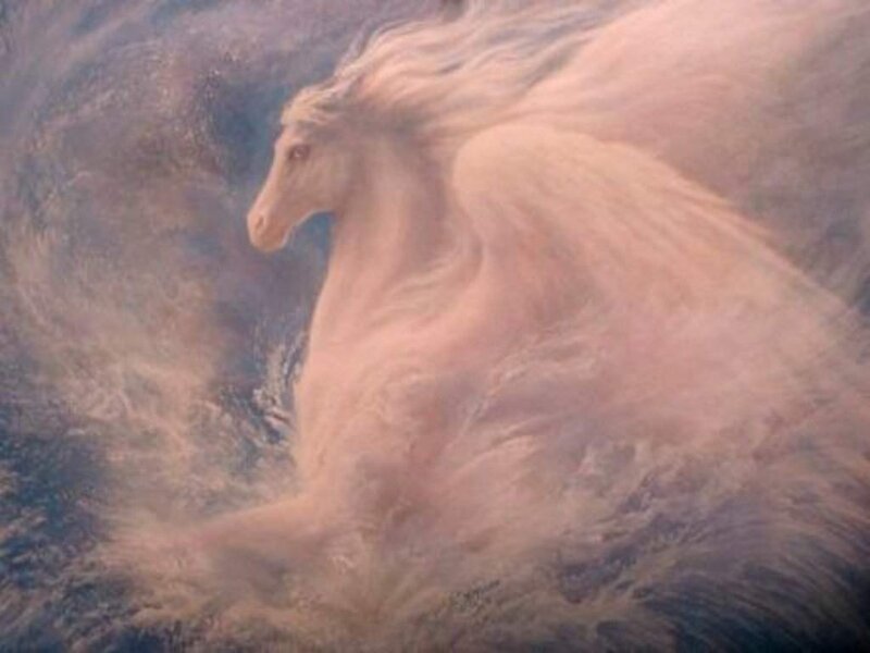 White Winged Horse — Ethereal, Painting