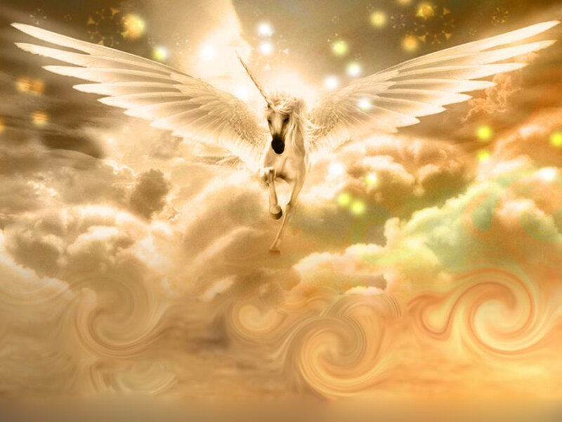 White Winged Horse — Gold