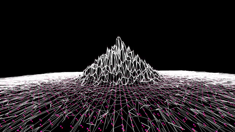 White Wireframe Mountain