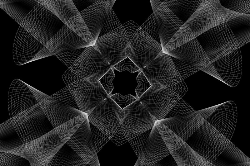 White Wireframe Pattern