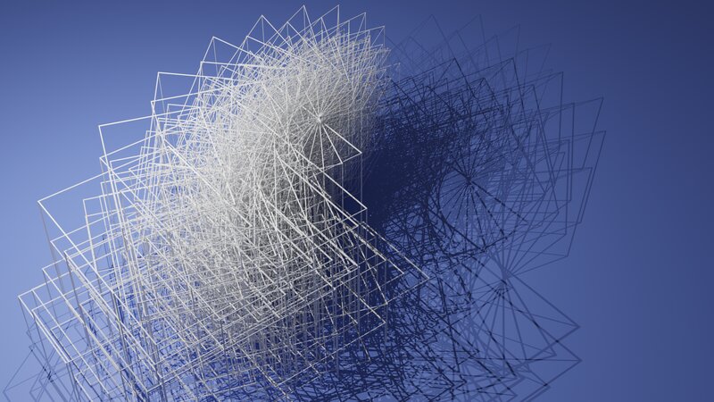 White Wireframe Structure