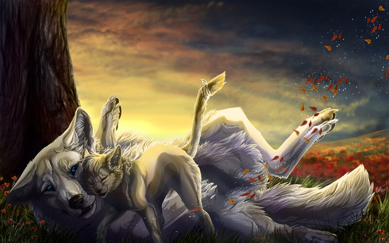 White Wolf and Cub