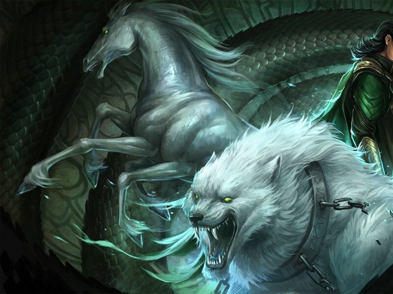 White Wolf and Horse