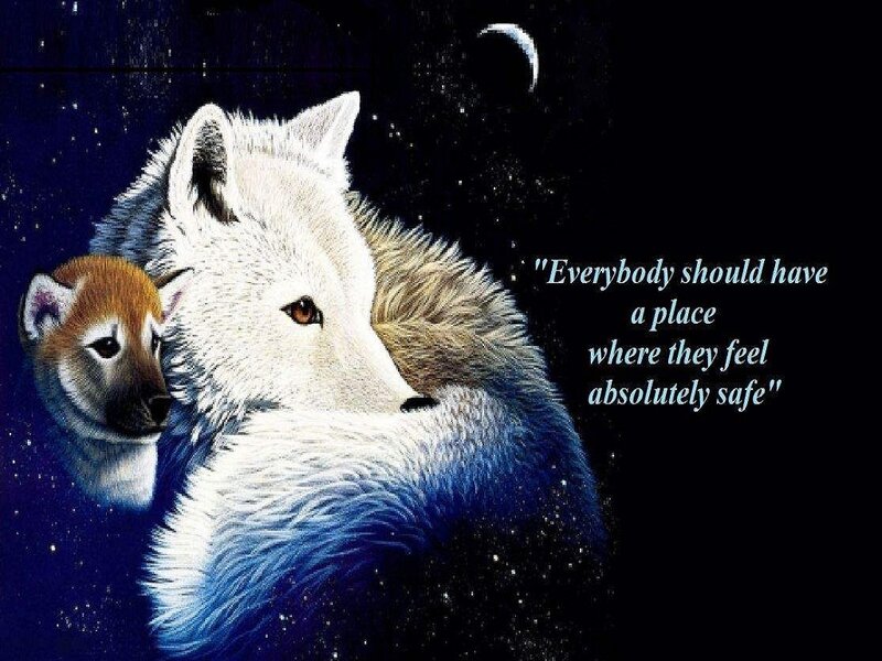 White Wolf and Puppy